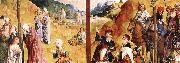 GOES, Hugo van der Calvary Triptych (detail) oil painting artist